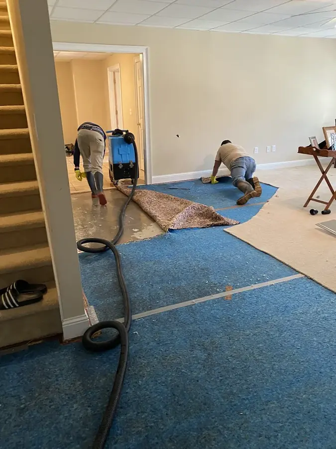 Basement flooding cleanup in a High Point, NC home