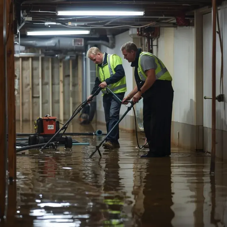 Commercial water damage restoration in a High Point, NC building